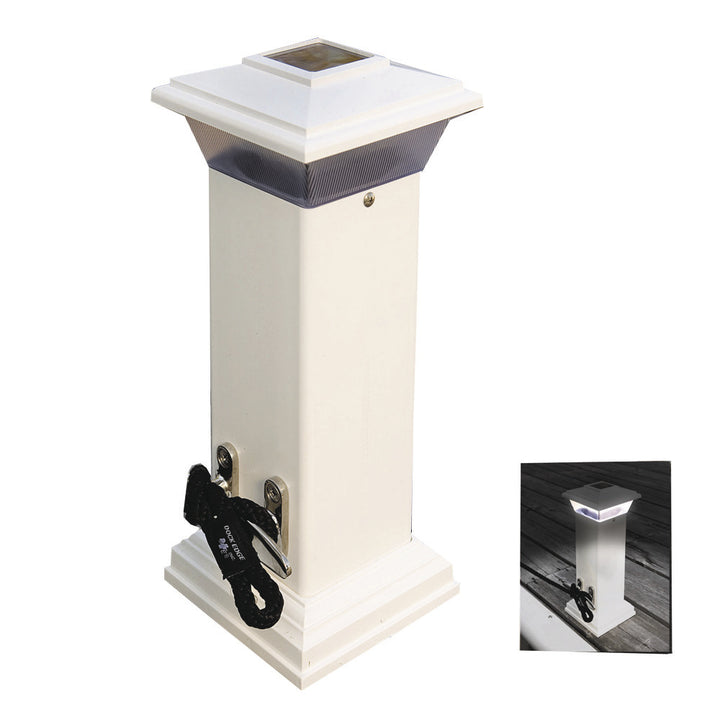 Dock Edge - Cleatlite Solar Dock Light - Mooring Cleat, 12"