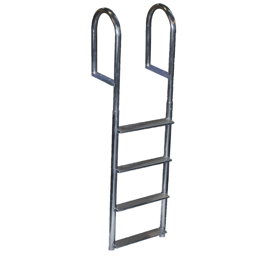 Dock Edge - Welded Wide Step Ladder - 4-Step, Aluminum