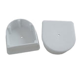 Dock Edge - Large End Plug - White, 2-Pack
