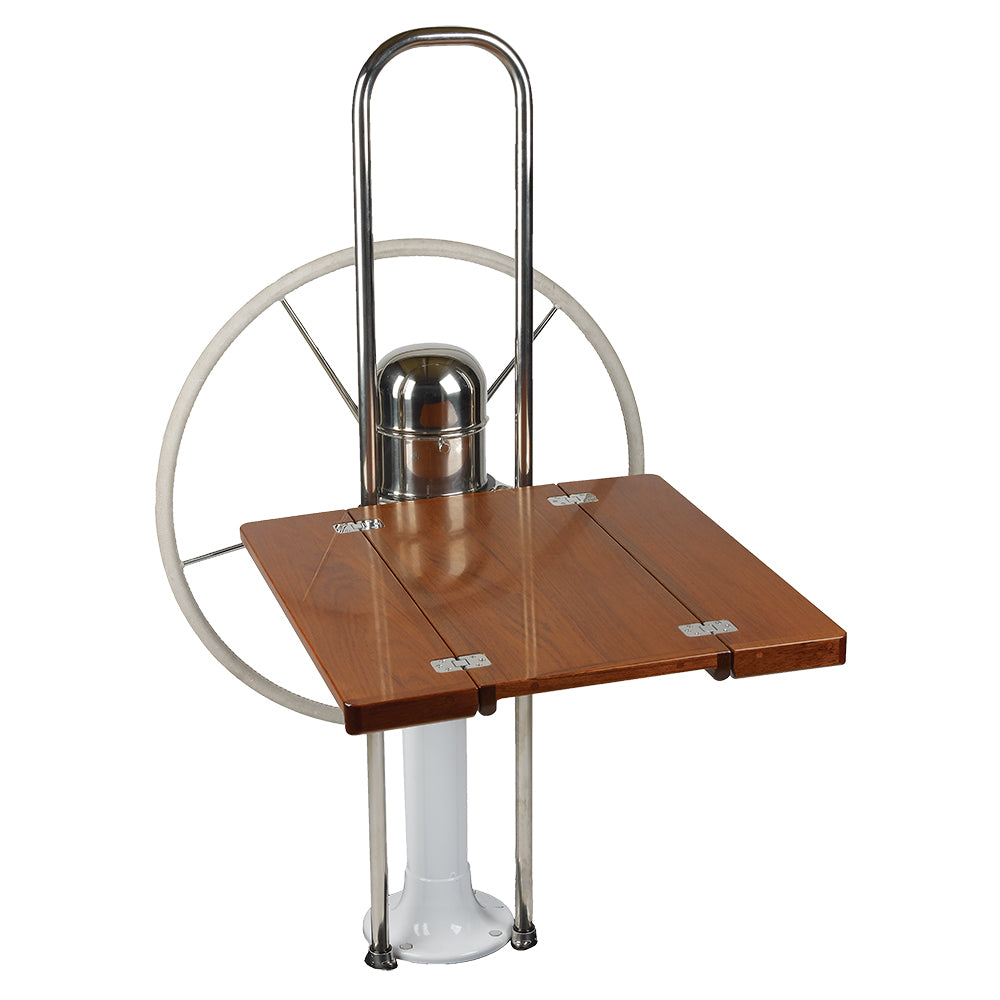 Edson Marine - Teak Fold Down Drop Leaf Table - 9-1/2" Guard 1", 1-1/8"