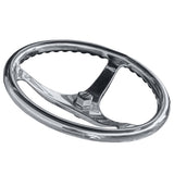 Edson Marine - Comfort Grip Power Wheel Steering Wheel - 13", Stainless Steel, Polished, Fits 3/4" Tapered Shaft