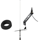 Glomex Marine Antennas - Black Swan VHF Antenna - With Wind Indicator, 66' Coax Cable