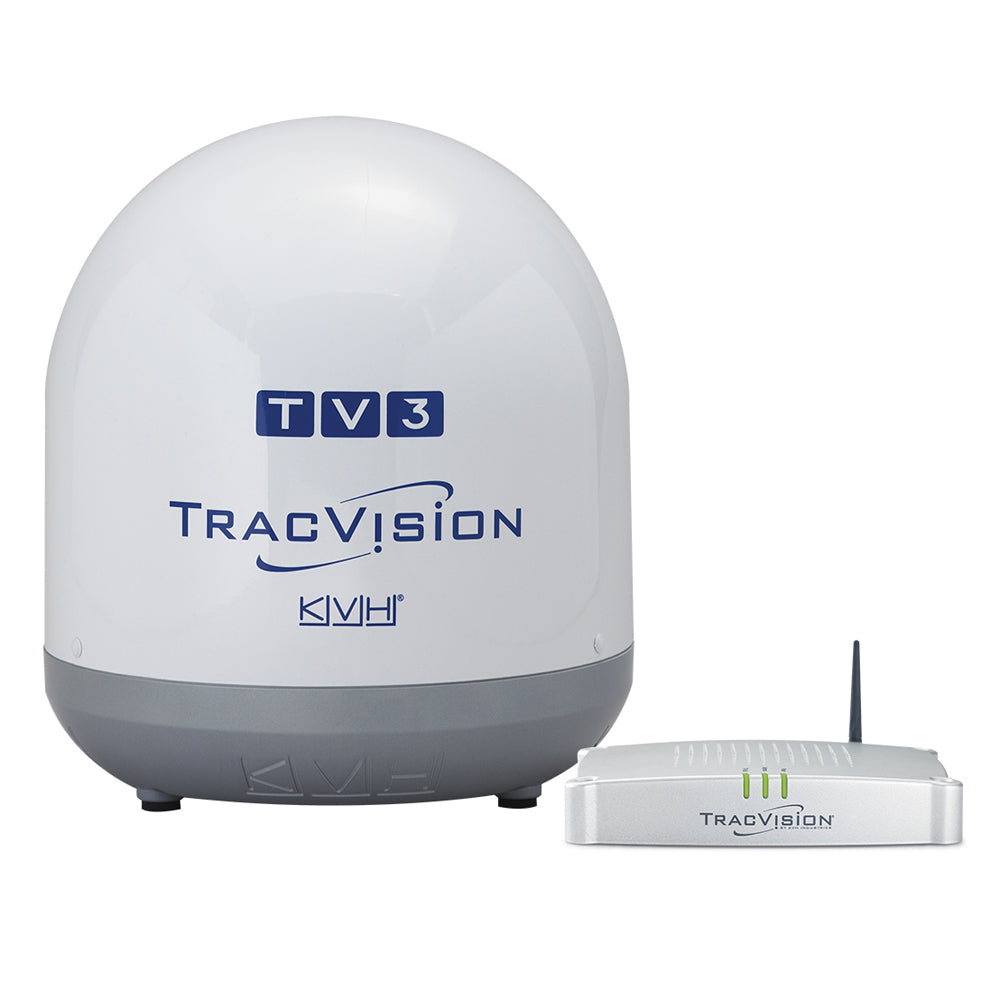 KVH - TracVision TV3 Satellite TV Antenna - With IP-Enabled TV-Hub, Linear Universal Dual-Output LNB