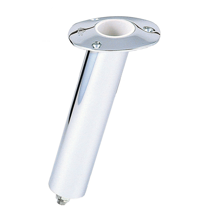 Lee's Tackle - Close Ended Rod Holder With Hose Barb - Medium 15", Stainless Steel