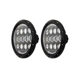 HEISE - LED Light - Black Face & Partial Halo, 21 LED, 7", 105W, 3000Lm, 6500K