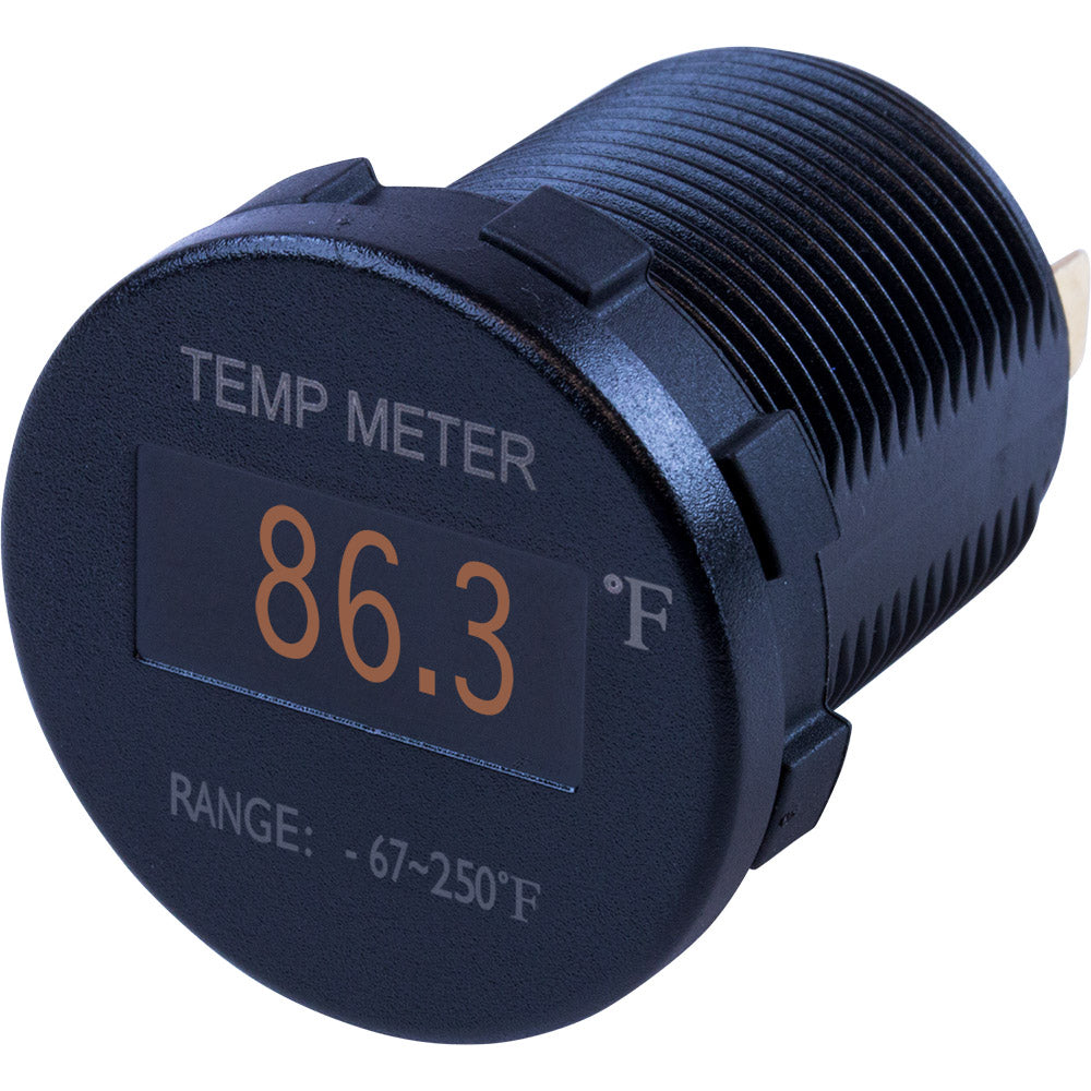Sea-Dog - Round OLED Temperature Meter - Fahrenheit, 6' Lead