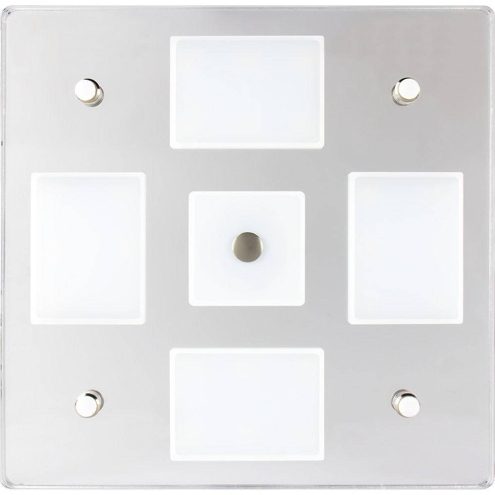 Sea-Dog - Square LED Mirror Light - On/Off Dimmer, White/Blue