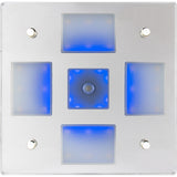 Sea-Dog - Square LED Mirror Light - On/Off Dimmer, White/Blue