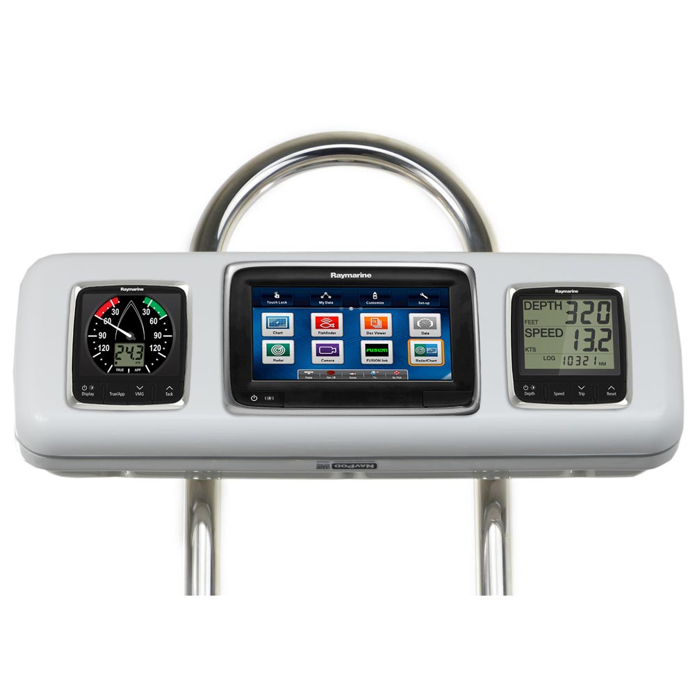 NavPod - GP1605 SystemPod Pre-Cut - Raymarine a75/a77/a78, 2 Instruments, 9.5" Wide Guard