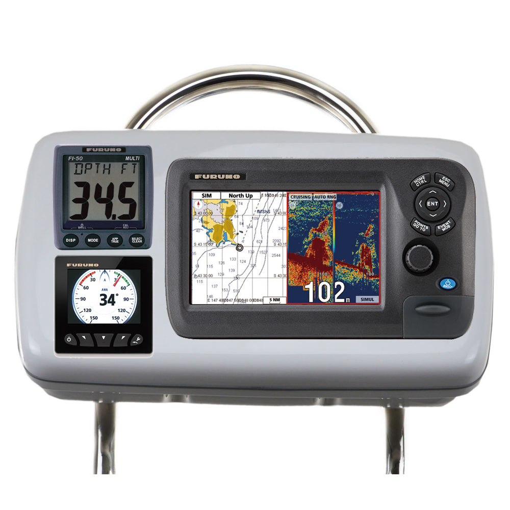 NavPod - GP2080-18 SystemPod Pre-Cut - For Furuno GP1870, GP1870F, 2 Instruments, For 12" Wide Guard