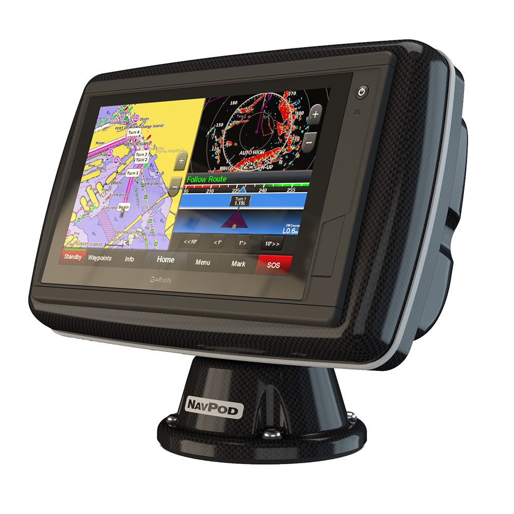 NavPod - PowerPod Pre-Cut - For Garmin GPSMAP 942xs, 942, 922xs, 922, Carbon Black
