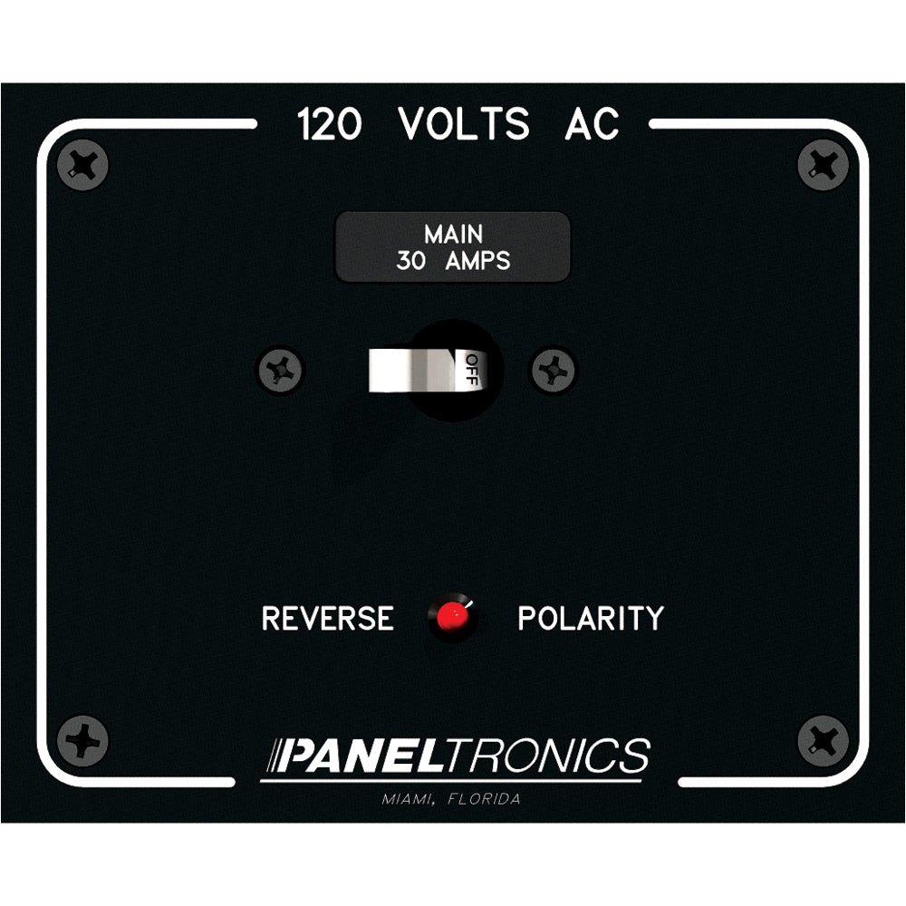 Paneltronics - Standard Panel AC Main Double Pole - 30A, CB, Reverse Polarity Indicator