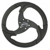Schmitt Marine - Folletto 14.2" Wheel - Black Polyurethane, 3/4" Tapered Shaft, with Black Center Cap