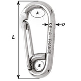 Wichard Marine - Symmetric Carbin Hook - 120mm Length, 15/32"