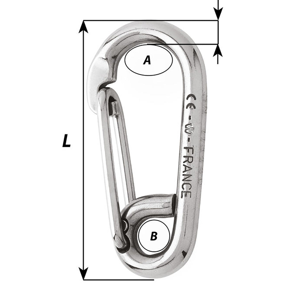 Wichard Marine - Symmetric Carbin Hook - 120mm Length, 15/32"