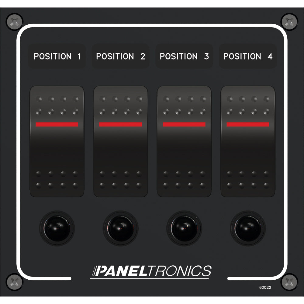 Paneltronics - Waterproof Panel Circuit Breaker - DC, Illuminated Rocker Switch