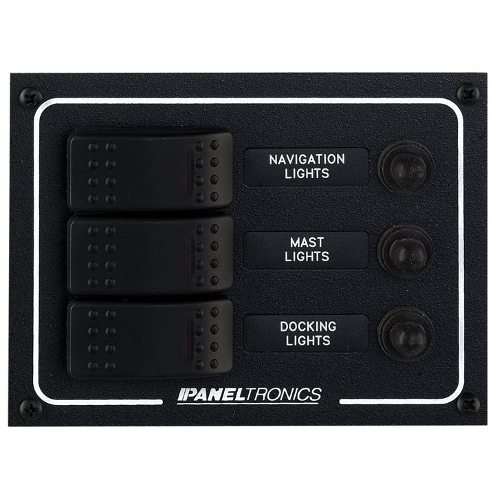 Paneltronics - Waterproof DC Circuit Breaker Panel - Lighted Rocker, CB