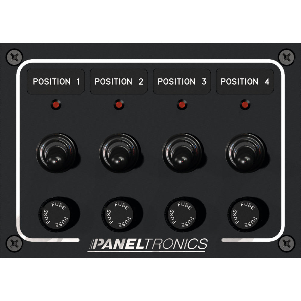 Paneltronics - Waterproof Toggle Switch Panel - Fuse, with LEDs
