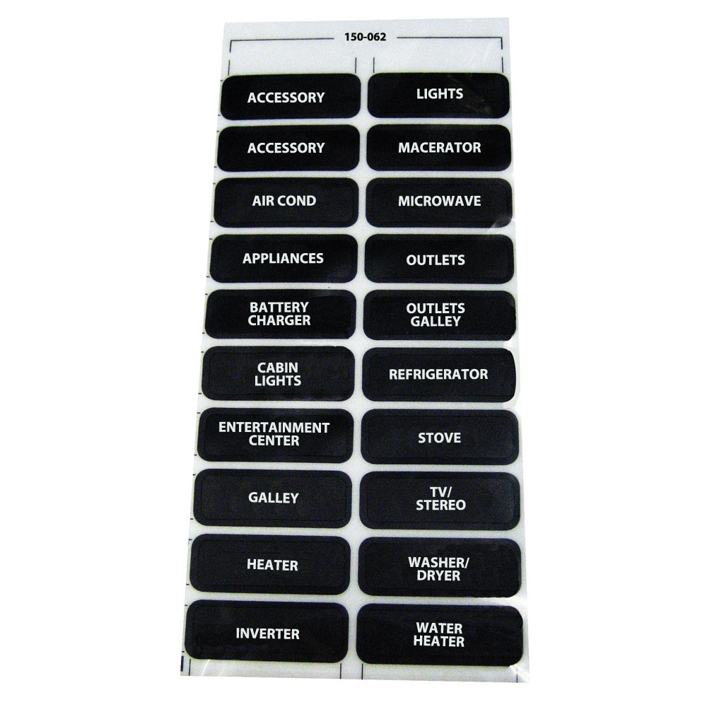 Paneltronics - Assorted Label Sheet