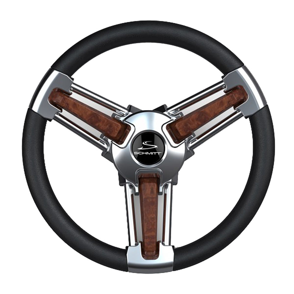 Schmitt Marine - Burano Wheel - 14" 3/4" Tapered Shaft, with Stainless Steel