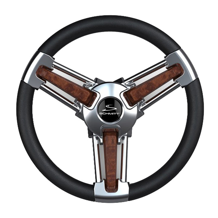 Schmitt Marine - Burano Wheel - 14" 3/4" Tapered Shaft, with Stainless Steel