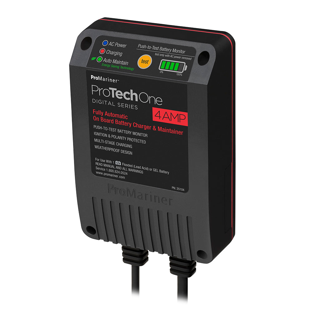 ProMariner - ProTechOne Battery Charger - Maintainer, With Integrated AC Inlet, Corded