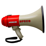 Speco - Deluxe Megaphone - With Siren, Red/Grey, 16W