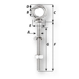 Wichard Mount - Eye Bolt