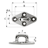 Wichard Marine - Diamond Pad Eye - Square