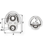 Wichard Marine - Folding Pad Eye - 6mm, 2 Fixed Holes