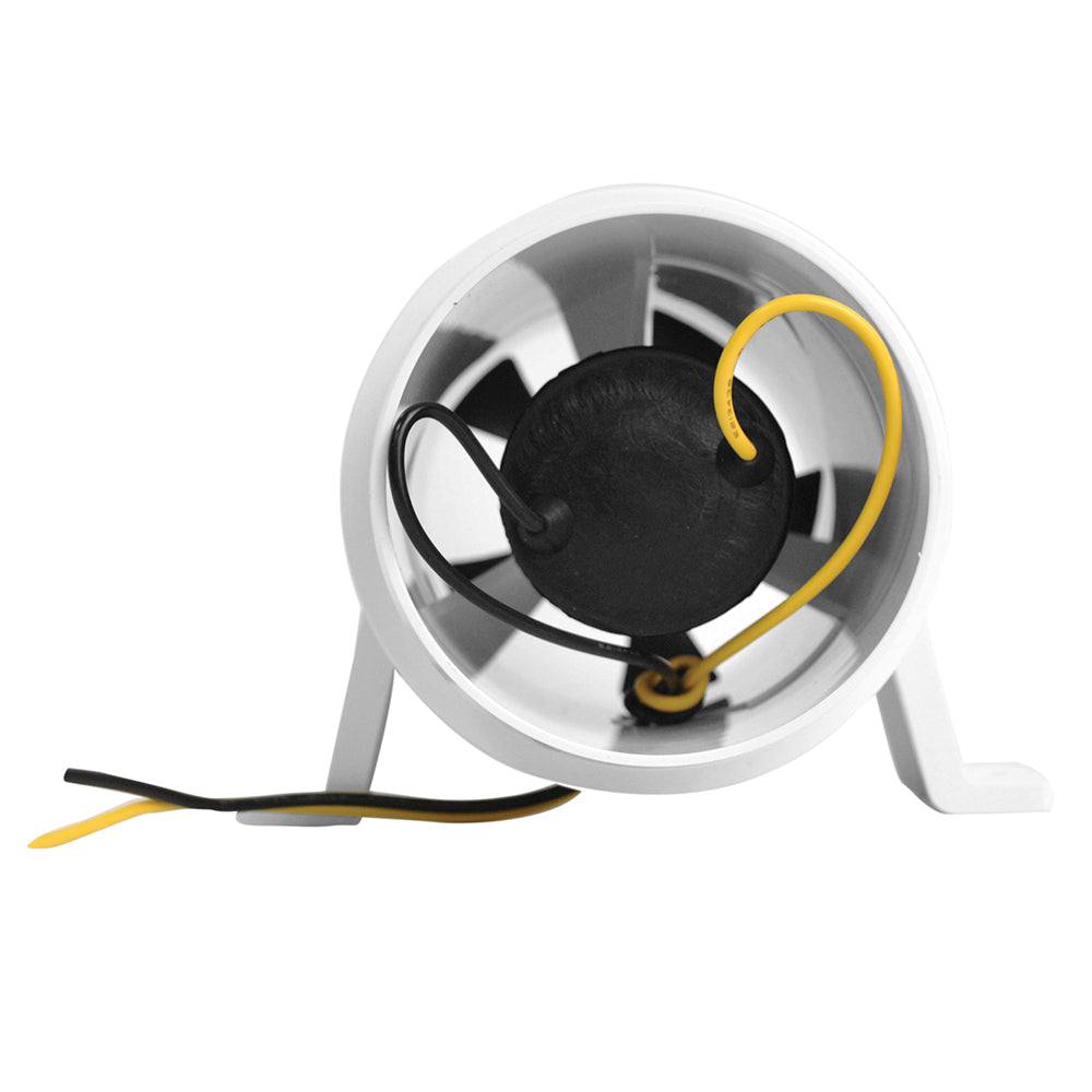 Attwood Marine Turbo 3000 Series Water-Resistant In-Line Bilge Blower, 3 in, 12V, 145 CFM, White Housing