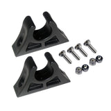 Attwood Marine Paddle Clips, For 1 in Paddles, 2pk, Stainless Steel Hardware, Black