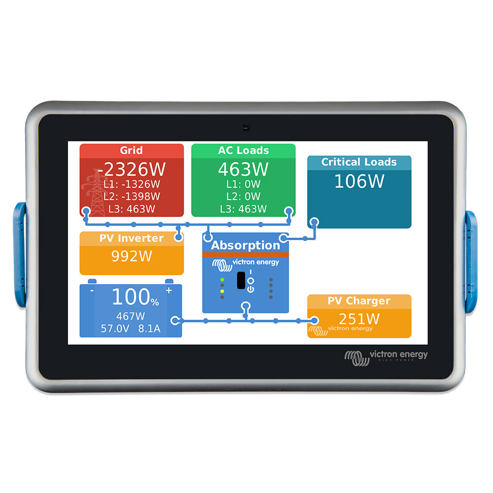 Victron Energy Ekrano GX Monitoring and Control Display, 7 in Touchscreen, Flush Mount