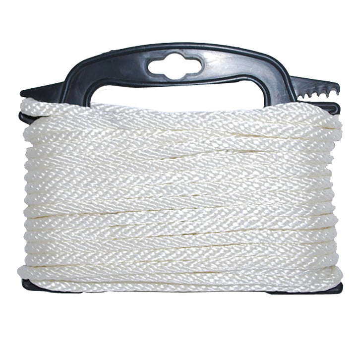 Attwood Marine Braided Nylon Rope, 3/16 in x 100 ft, White