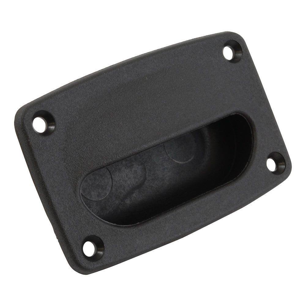 Attwood Marine Flush Hatch Pull, Low-Profile, ABS, Black Textured Finish