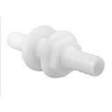 Attwood Marine Double-Ended Thru-Hull Connector, 3/4 in Hose ID, 1-1/8 in Hole, White Polypropylene, Above-Waterline Only