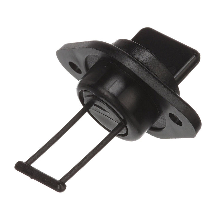 Attwood Marine Drain Plug and Receiver Kit, 3/4 in, Threaded Receiver, Black Plastic