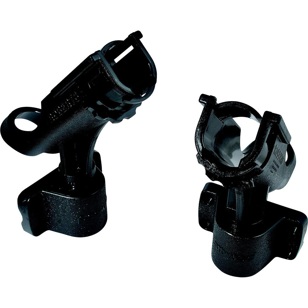Attwood Marine 2-In-1 Non-Adjustable Side Mount Rod Holders, 2pk, Black