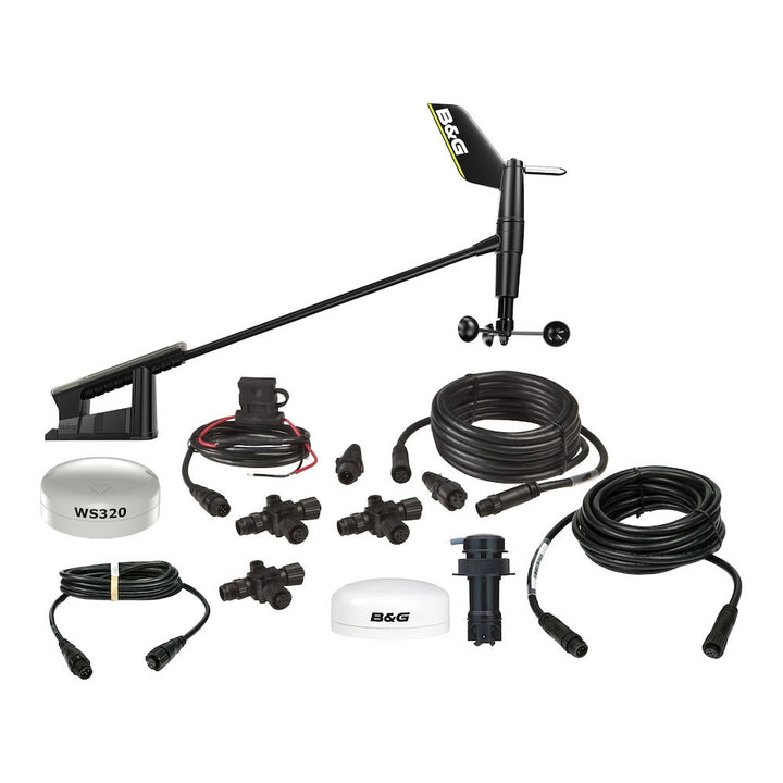B&G Sail Performance Sensor Pack, WS320 Wireless Wind, DST810 Depth/Speed/Temp Thru-Hull, ZG100 10Hz GPS/Compass, NMEA 2000 Micro-C Backbone Kit