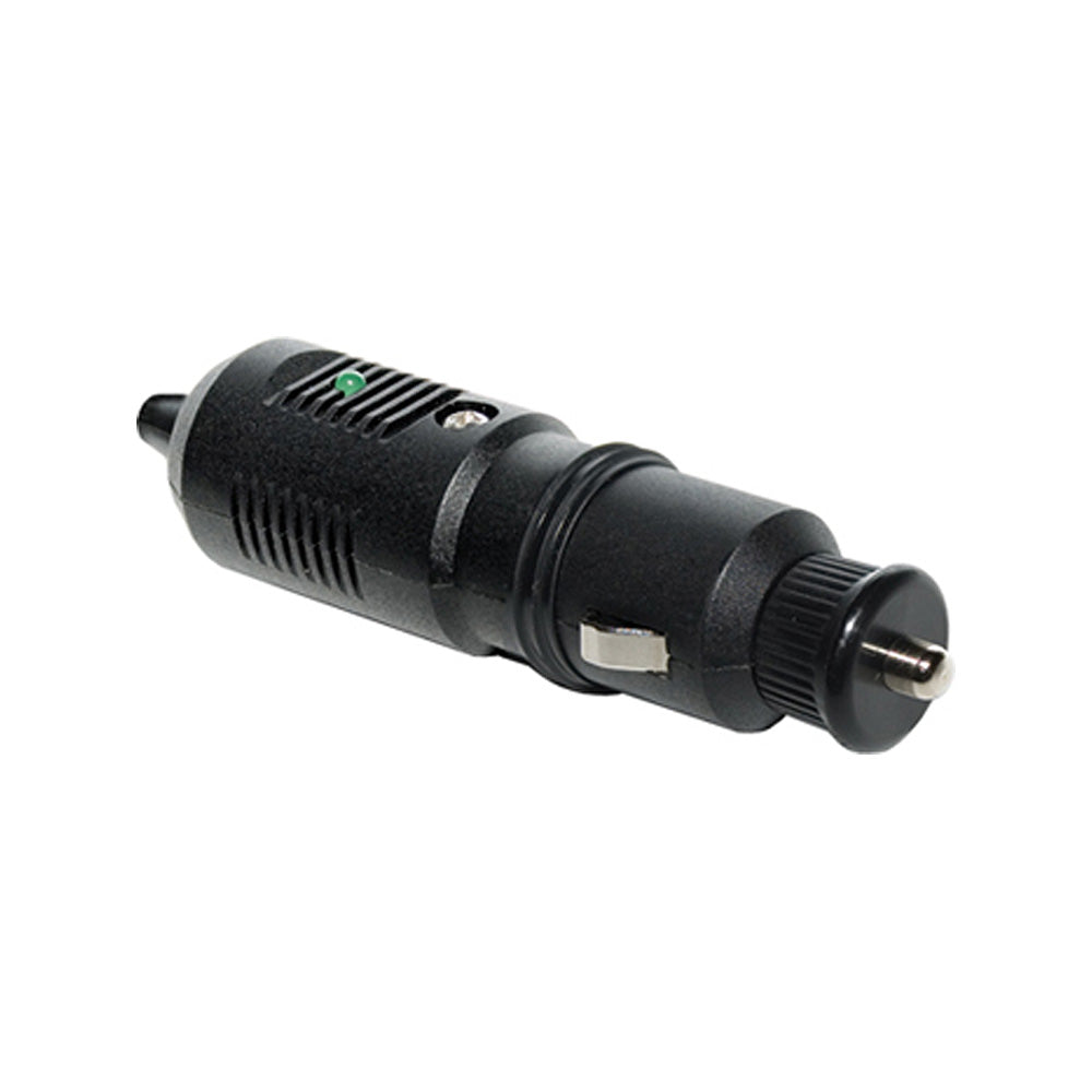 Blue Sea Systems 12V Cigarette Lighter Plug, 10A Fuse, Twist Lock, ON LED