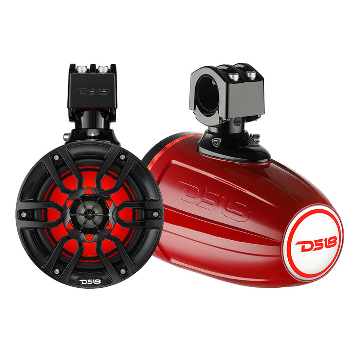DS18 - X Series HYDRO 8" Wakeboard Pod Tower Speaker - With RGB LED Light - 375W
