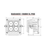 RIGID Industries - XL Radiance + Light Pod - RGBW, Pair