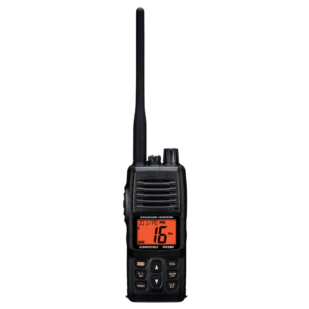 Standard Horizon - HX380 5W Commercial Grade Submersible IPX-7 Handheld VHF Radio - With LMR Channels