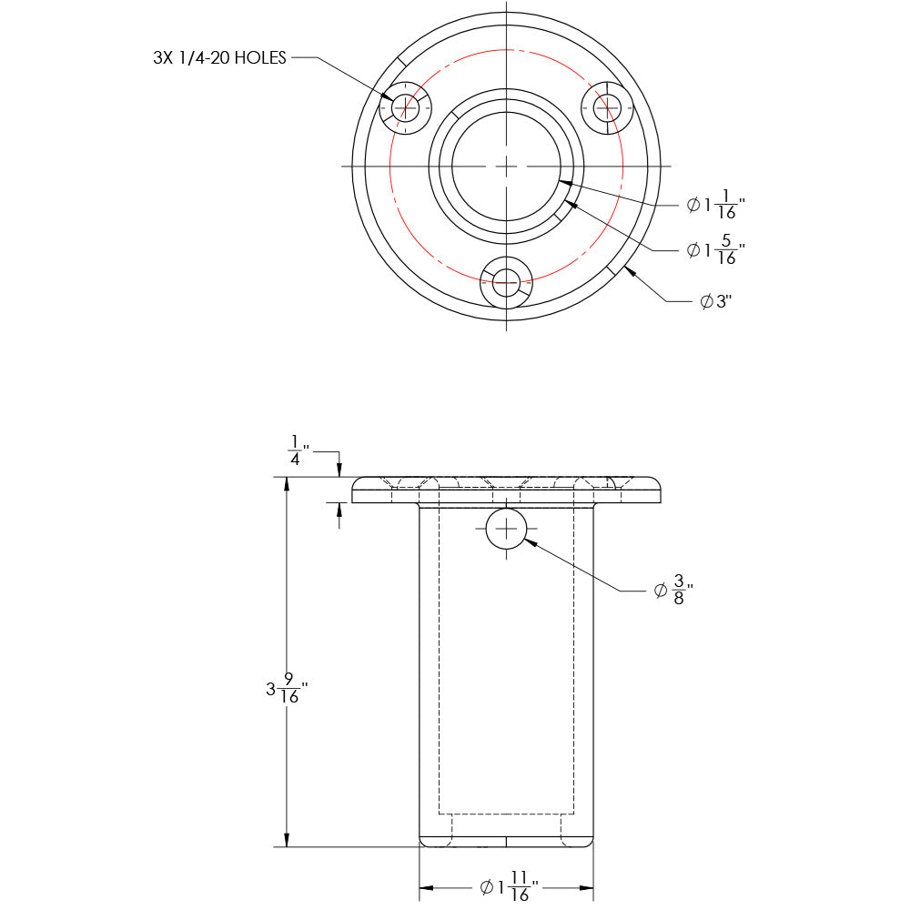 TACO Marine Come On Board Handle Receiver with Backing Plate, SS304, Fits 1-1/2 in Handles