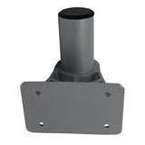 TACO Marine ShadeFin Mini Side Wall Mount, Backing Plate, 6061 Aluminum, 304 SS, Misty Silver Finish