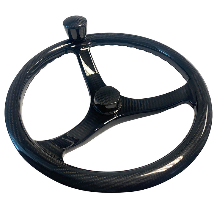 Schmitt & Ongaro Marine - Carbon Fiber Primus Steering Wheel - 13.5" Diameter, 3/4" Tapered Shaft