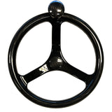 Schmitt & Ongaro Marine - Carbon Fiber Primus Wheel - With Knob 13.5", With Sanntoprene Finger Grip 3/4" Tapered Shaft