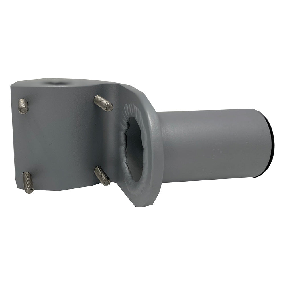 TACO Marine ShadeFin Mini Rail Mount, 6061 Aluminum, Type-304 SS Screws, Misty Silver Finish