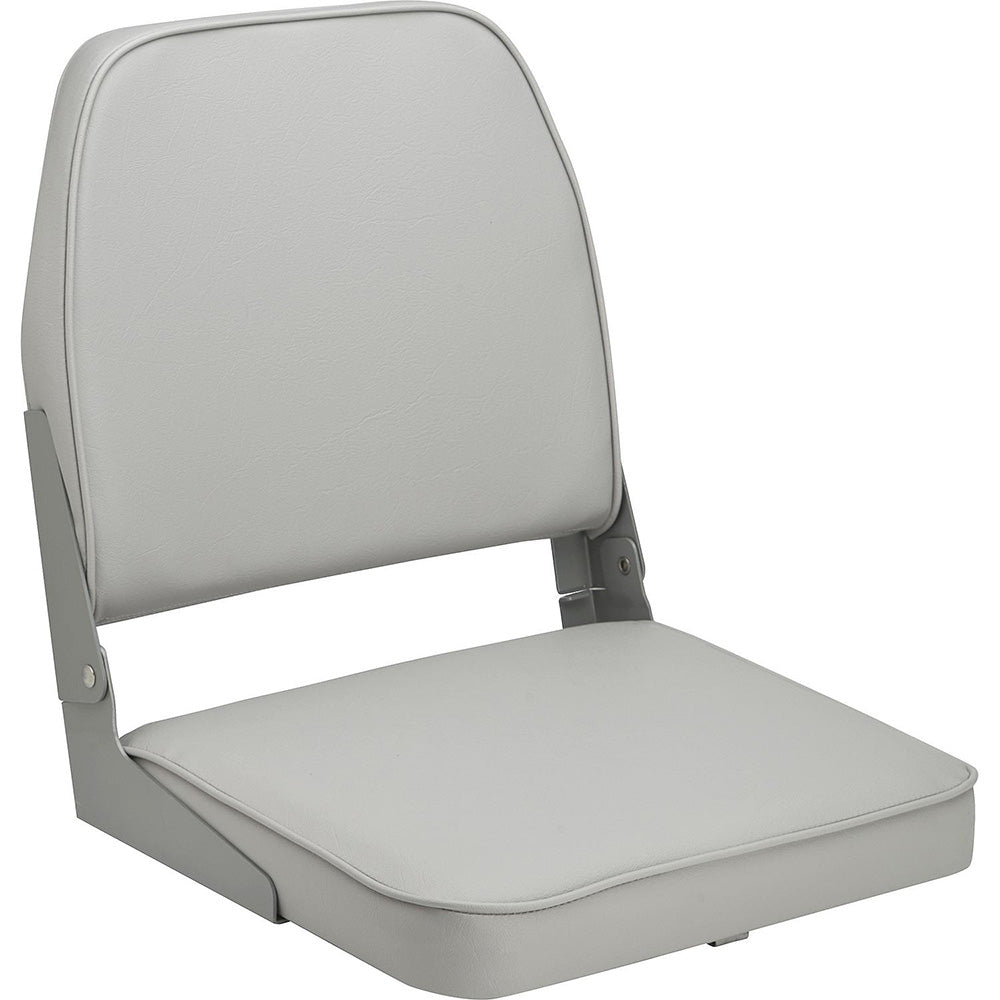 Attwood Marine Swivl-Eze Low Back Padded Flip Seat, 15 x 16 x 16 in, ABYC B, UV and Mildew-Resistant Vinyl