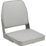 Attwood Marine Swivl-Eze Low Back Padded Flip Seat, 15 x 16 x 16 in, ABYC B, UV and Mildew-Resistant Vinyl